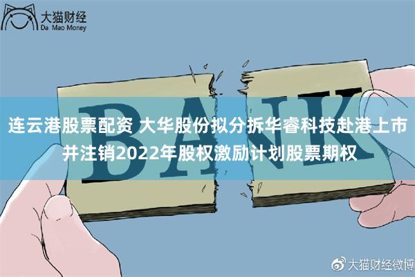 连云港股票配资 大华股份拟分拆华睿科技赴港上市 并注销2022年股权激励计划股票期权