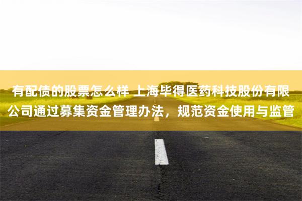 有配债的股票怎么样 上海毕得医药科技股份有限公司通过募集资金管理办法，规范资金使用与监管