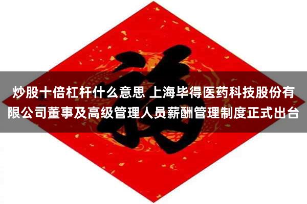 炒股十倍杠杆什么意思 上海毕得医药科技股份有限公司董事及高级管理人员薪酬管理制度正式出台