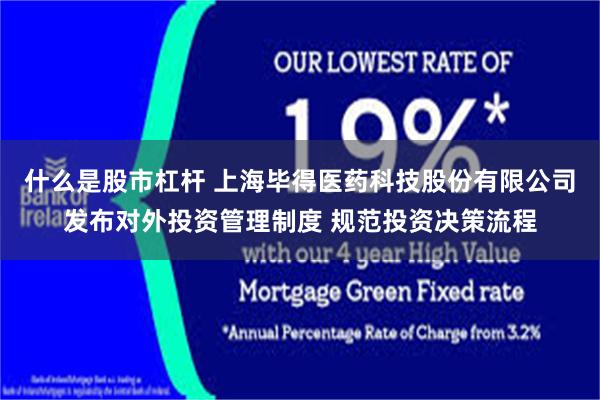 什么是股市杠杆 上海毕得医药科技股份有限公司发布对外投资管理制度 规范投资决策流程