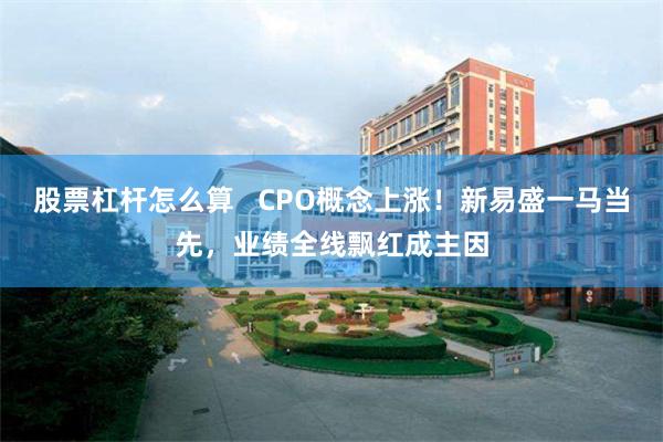 股票杠杆怎么算   CPO概念上涨！新易盛一马当先，业绩全线飘红成主因