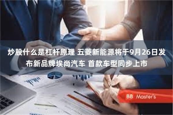 炒股什么是杠杆原理 五菱新能源将于9月26日发布新品牌埃尚汽车 首款车型同步上市