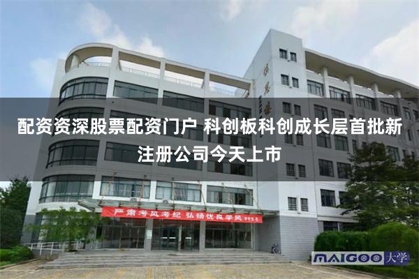 配资资深股票配资门户 科创板科创成长层首批新注册公司今天上市