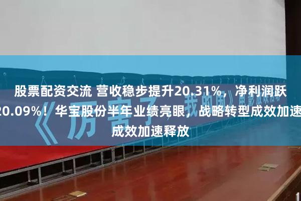 股票配资交流 营收稳步提升20.31%，净利润跃升720.09%！华宝股份半年业绩亮眼，战略转型成效加速释放